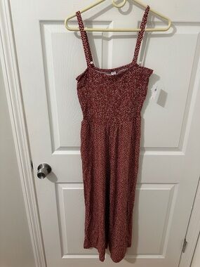 Old Navy Rust Red Speckled Sleeveless Jumpsuit
